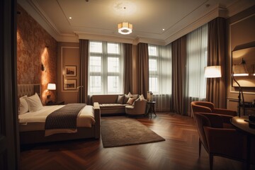 Fototapeta premium luxury bedroom made with generative ai