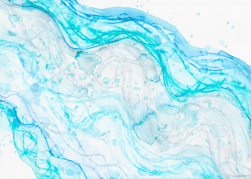 A Water Inspired Water Soluble Wax Pastel Abstract