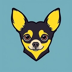 Obraz premium Cute dog illustration, cartoon and character design style