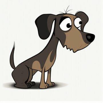 Cute dog illustration, cartoon and character design style