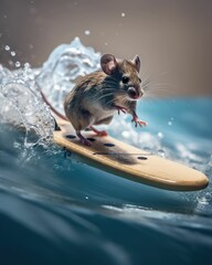 small mouse surfing, generative AI