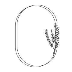 Hand drawn floral frame illustration