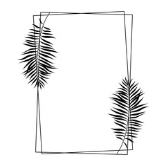 Hand drawn floral frame illustration