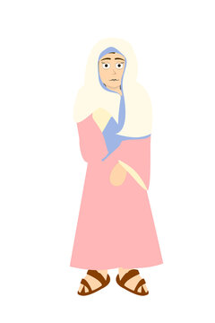 Cartoon Bible Character - Mary
