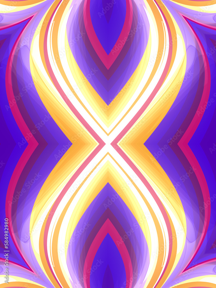 Aufkleber diagonally gradient waves. fancy glowing neon-colored background. creative design. 3d rendering digi