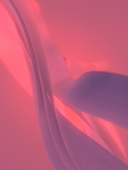 Colorful stripes of fabric wavering in the wind. Art pattern decoration. 3d rendering digital illustration