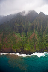 Napali Coast as seen from above