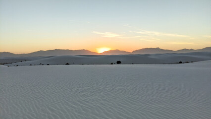 White Sands, New Mexico at Sunset