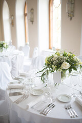 wedding table in the north of italy in a villa