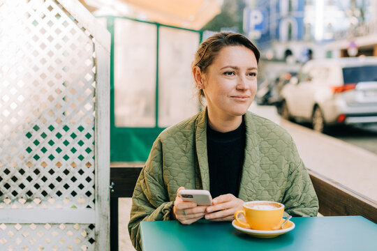 Portrait of a woman in a caffee