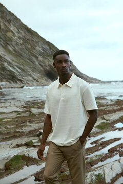 Fashion editorial at the sea
