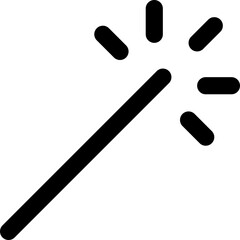 edit design tool selection wand simple icon illustration in line style and used for user interface, web, software and many more