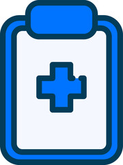 Medical Report icon represents a document that contains a patient's medical history, diagnosis, and treatment plan