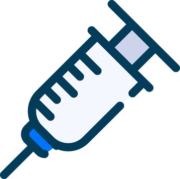 Injection icon represents a needle or syringe that is used to administer medication or a vaccine to a patient