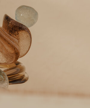 3d render with abstract brown tones 