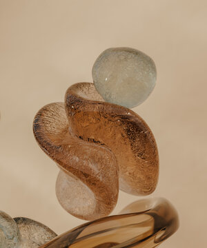 3d render with abstract brown tones 