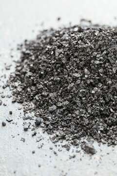 Pile of biochar