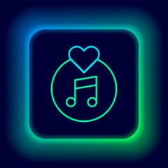 Glowing neon line Vinyl disk icon isolated on black background. Colorful outline concept. Vector
