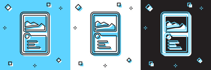 Fototapeta premium Set Card game collection icon isolated on blue and white, black background. Fantasy ui kit with magic items. Vector