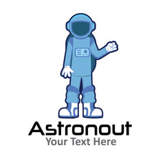 blue astronaut character vector
