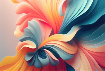 Abstract colorful background in soft pastel colors. Generative AI