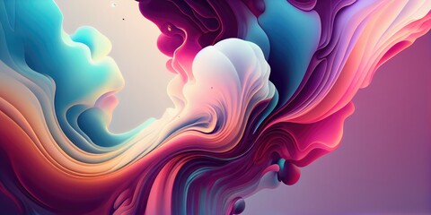 Abstract colorful background in soft pastel colors. Generative AI