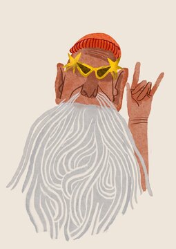 stylish elderly man