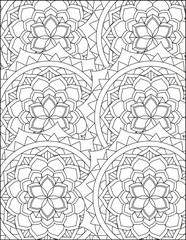 Pattern floral coloring pages 