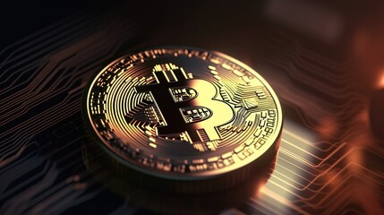 Bitcoin's Artistic Financial Network: A Creative Representation of Digital Wealth ,Financial concept  the bitcoin in the background network