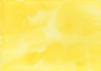 紙の質感のあるにじんだ黄色の水彩の背景素材 - obrazy, fototapety, plakaty