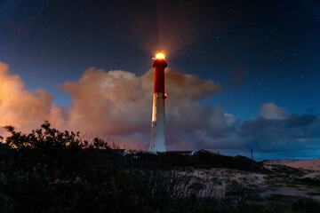 Coubre lighthouse under a starry sky