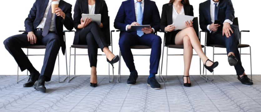 Business people waiting for job interview