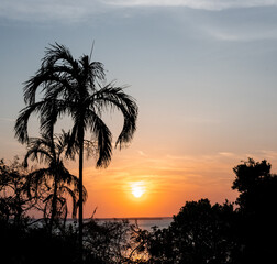 Obraz na płótnie Canvas Sunset at Darwin CBD Australia.