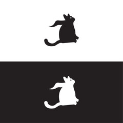 Cat animal logo template design