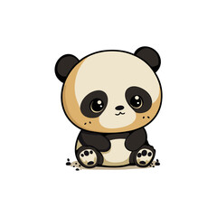 Cute cartoon baby panda.  Panda Vector
