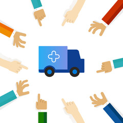 ambulance healthcare emergency car service hospital transportation illustration