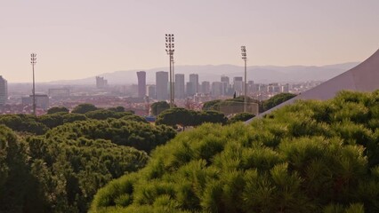 Olympic Square in Barcelona city