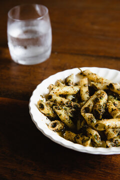Bowl Of Penne Pasta With Pesto