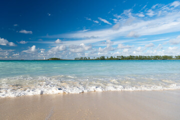 summer vacation miami destination. summer vacation destination with turquoise water.