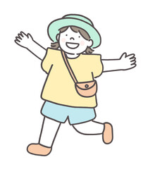 笑顔で遊ぶ女の子