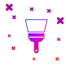 Color Cleaning service with of rubber cleaner for windows icon isolated on white background. Squeegee, scraper, wiper. Gradient random dynamic shapes. Vector