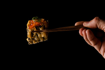 Nikkei Taco with Smoked Aji Pepper Sauce