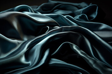 Obraz premium Silky or silk texture fabric material wallpaper background texture. Luxury satin flowing velvet cloth pattern. AI generated