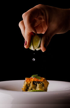 Nikkei Taco with Smoked Aji Pepper Sauce
