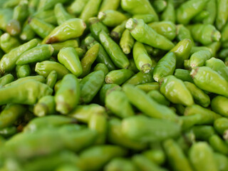 pile of green cayenne pepper