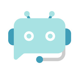 AI chat bot vector icon illustration