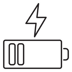 Information technology low charge, battery vector icon illustration