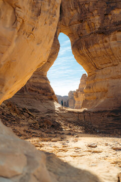 Sandstone mountains in the desert