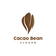 Vintage Cacao Logo, Cocoa Fruit Plant Logo, Chocolate Vector For Bakery, Abstract Line Art Chocolate Design