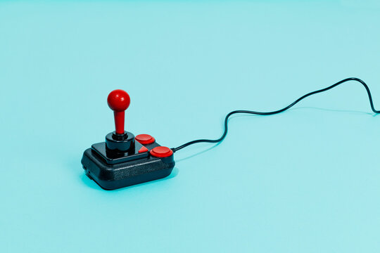 black and red joystick